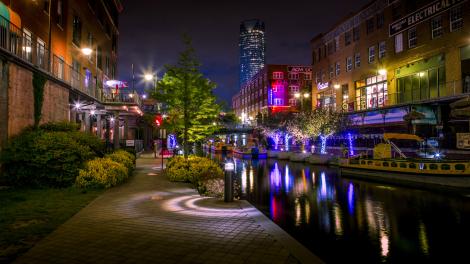 奧克拉荷馬市水道附近的磚城區