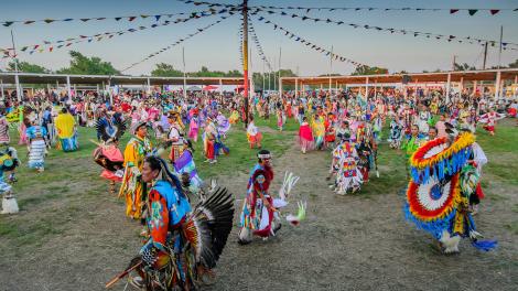 Traditional dance at a powwow in South Dakota