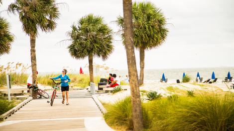 Oceanfront bicycling in Hilton Head Island, South Carolina