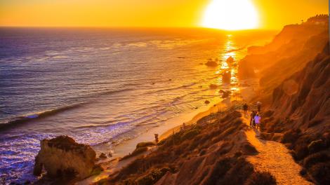 Sunset at the beach in Los Angeles