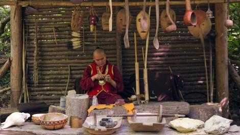Authentic Cherokee craftwork at Oconaluftee Indian Village, North Carolina
