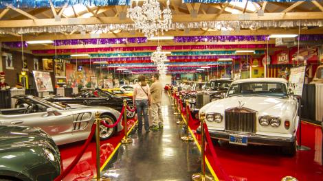 Red carpet cars at the Volo Auto Museum Red carpet cars at the Volo Auto Museum
