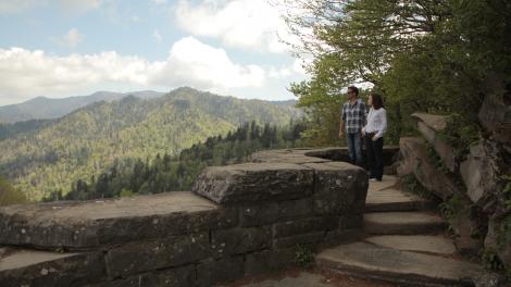 Great Smoky Mountains National Park lookout in Tennessee