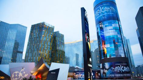 Towering buildings in Las Vegas, Nevada