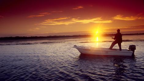 Fishing at sunset in Charlotte Harbor