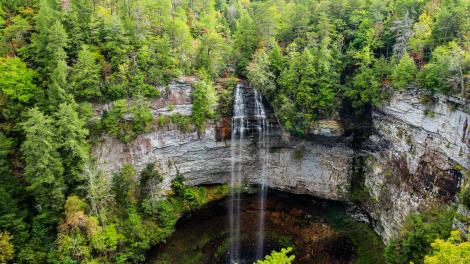 The cascading water of Fall Creek Falls The cascading water of Fall Creek Falls
