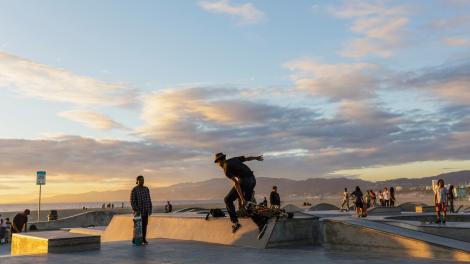 Skate park at Venice Beach, Los Angeles