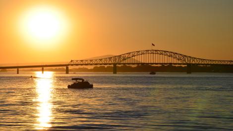 Columbia River in Washington at Sunset Columbia River in Washington at Sunset