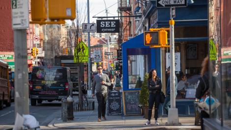 Bustling West Village of Manhattan, site of historic Gay Liberation Movement events