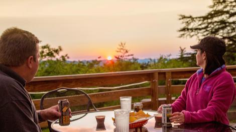 Amazing sunset views at The Burrito Bar at Breeze Hill north of Fayetteville