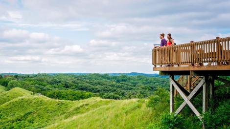 佩普瑞遜峽谷州立公園羅斯山的觀景台