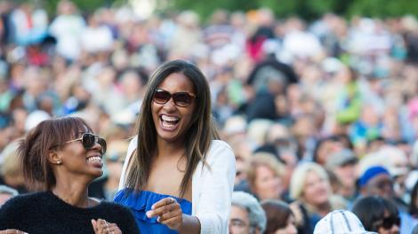 Moving to the rhythms at the Chicago Blues Festival in Illinois