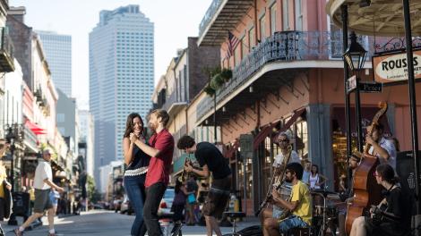 Royal Street buskers in New Orleans, Louisiana