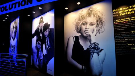 Exploring the exhibits inside the Rock & Roll Hall of Fame in Cleveland, Ohio