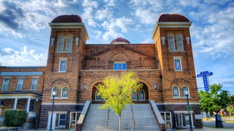 阿拉巴馬州伯明罕第十六街浸信會教堂的入口