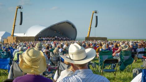 Watching Symphony in the Flint Hills in Cottonwood Falls, Kansas