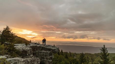 Adventurous hiking at Dolly Sods Wilderness in the Monongahela National Forest 
