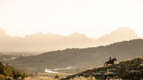 Horseback riding in the wilds of Wyoming