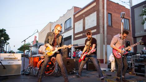 Band performing at the W.C. Handy Festival in Florence, Alabama