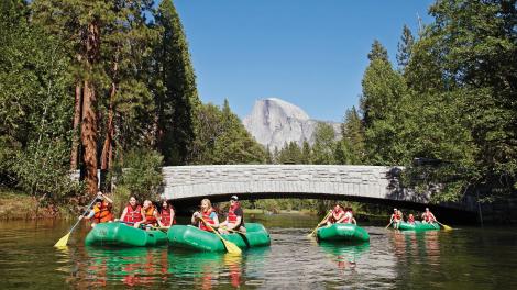Whitewater rafting in Yosemite National Park near Mariposa County, California