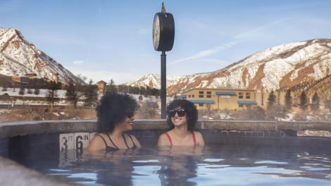 A winter wonderland surrounding Iron Mountain Hot Springs A winter wonderland surrounding Iron Mountain Hot Springs