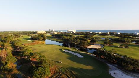 Aerial view of Kiva Dunes Golf Course in Gulf Shores, Alabama Aerial view of Kiva Dunes Golf Course in Gulf Shores, Alabama