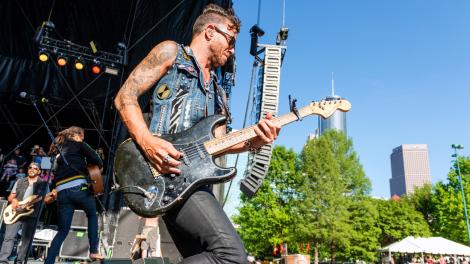 Musicians perform at SweetWater 420 Fest in Atlanta, Georgia