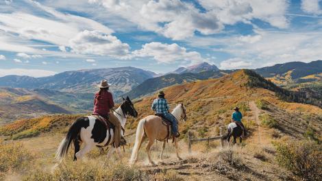 Horseback riding in the mountains surrounding Aspen and Snowmass, Colorado Horseback riding in the mountains surrounding Aspen and Snowmass, Colorado