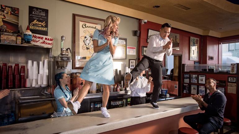 Filming in the Arcade Dinner Filming in the Arcade Dinner