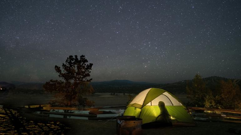 Camping under the stars at Prineville Reservoir State Park, an International Dark Sky Place