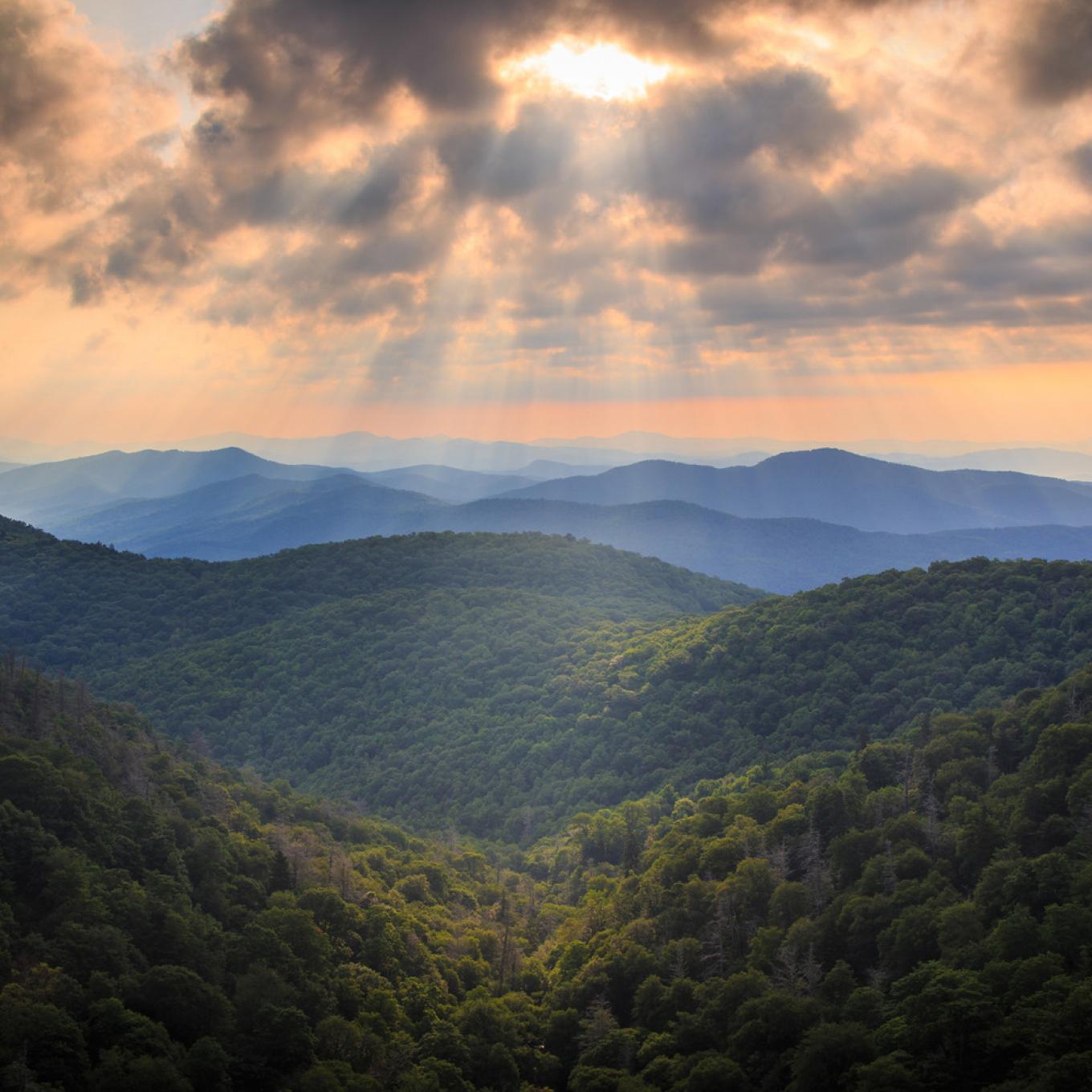 The Blue Ridge Mountains in North Carolina