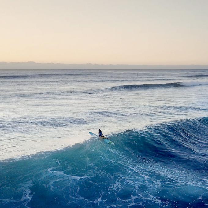 Surfing in the pristine waters of Hawaii Surfing in the pristine waters of Hawaii