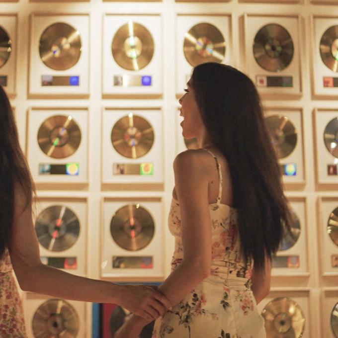 Gold records on display at a music museum in Tennessee Gold records on display at a music museum in Tennessee