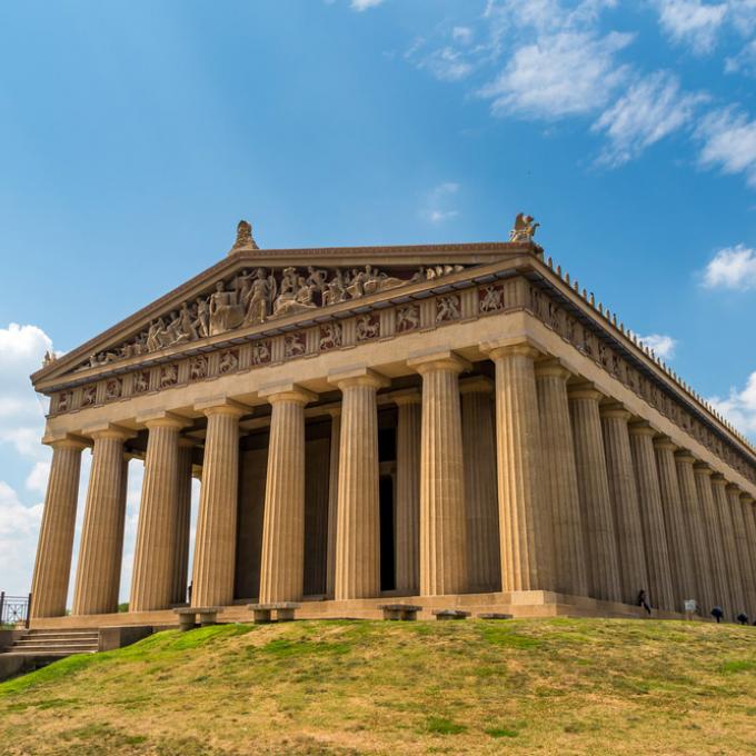 Nashville's Centennial Park is home to the world's only exact replica of the Greek Parthenon. Nashville's Centennial Park is home to the world's only exact replica of the Greek Parthenon.