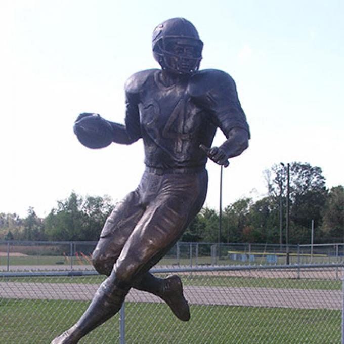 密西西比州的沃爾特·佩頓雕像