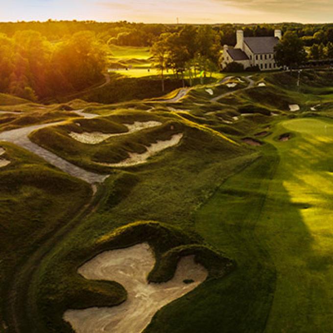 呼嘯峽高爾夫球場與沙坑空拍圖 呼嘯峽高爾夫球場與沙坑空拍圖