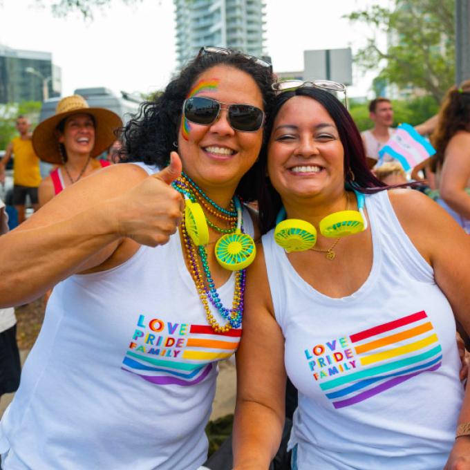 Enjoying a Pride celebration in downtown St. Petersburg, Florida