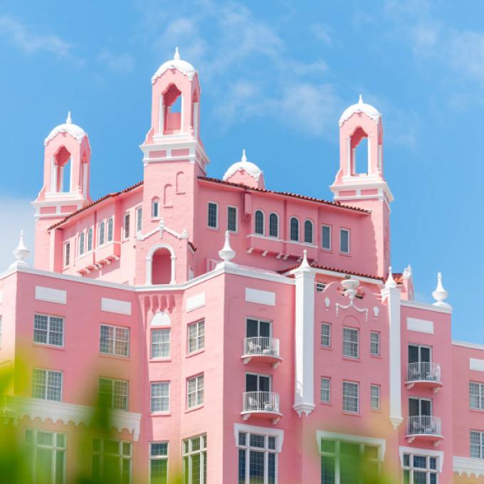 The pink 1928 Don CeSar hotel in St. Petersburg, Florida