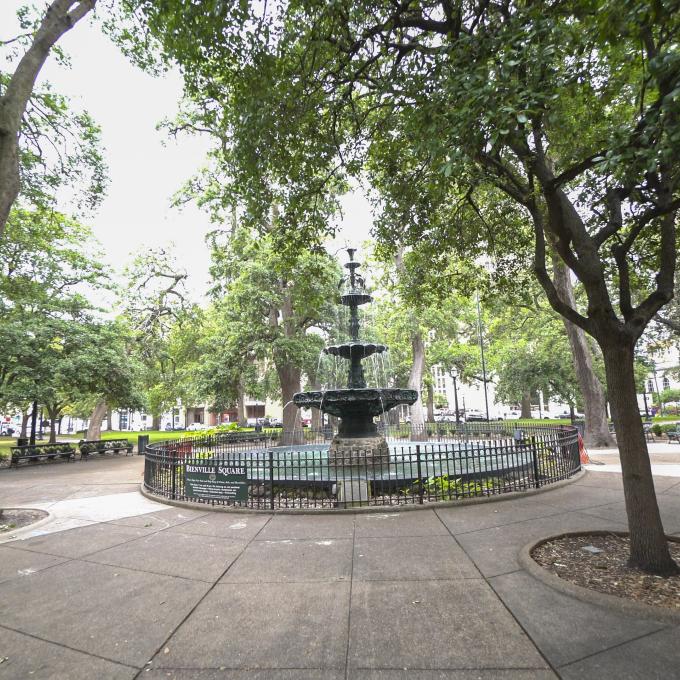 Historic Bienville Square in Mobile, Alabama