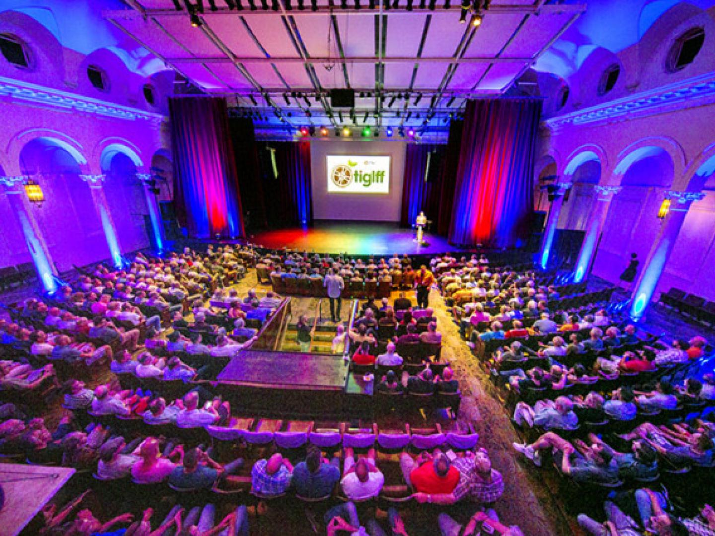 在坦帕國際男女同志電影節中等候下一輪電影