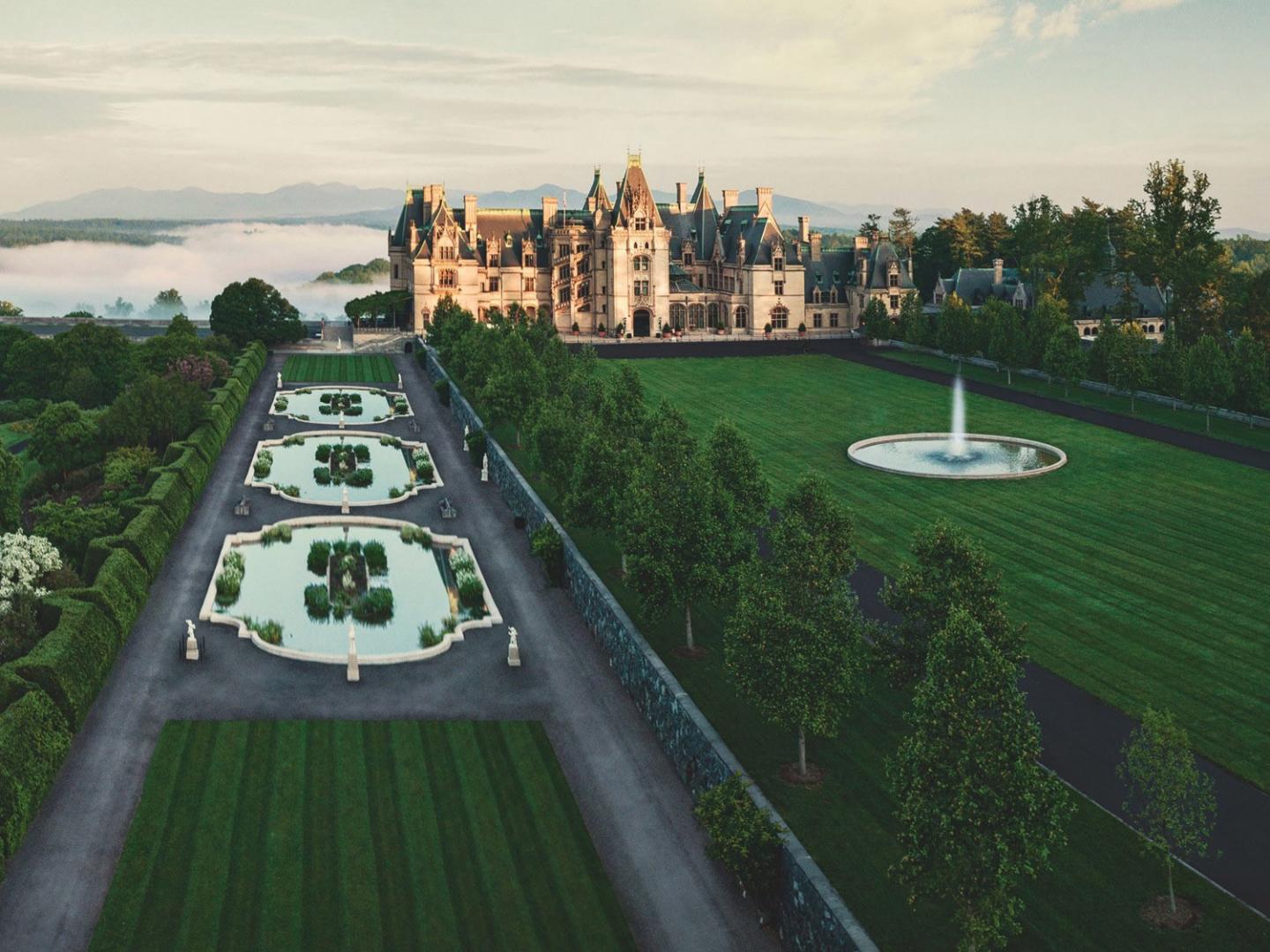 阿什維爾畢爾特摩莊園的宏偉歐式花園