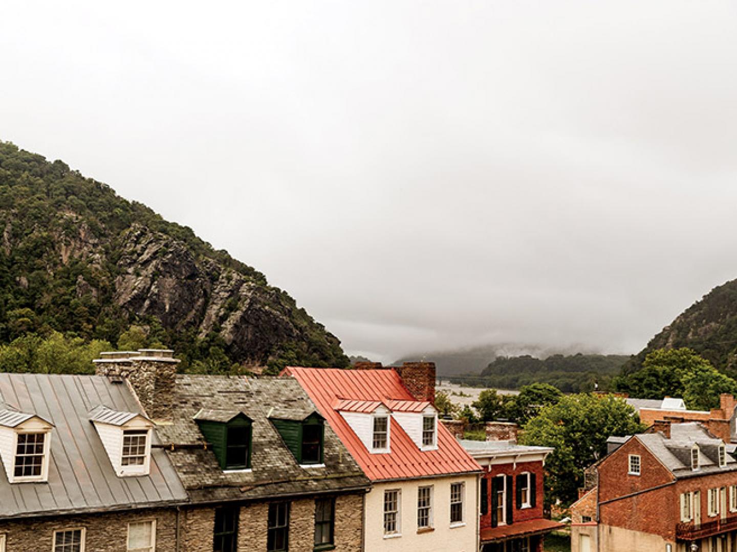 哈珀斯費里國家歷史公園中的男孩及他的馬車 哈珀斯費里國家歷史公園中的男孩及他的馬車
