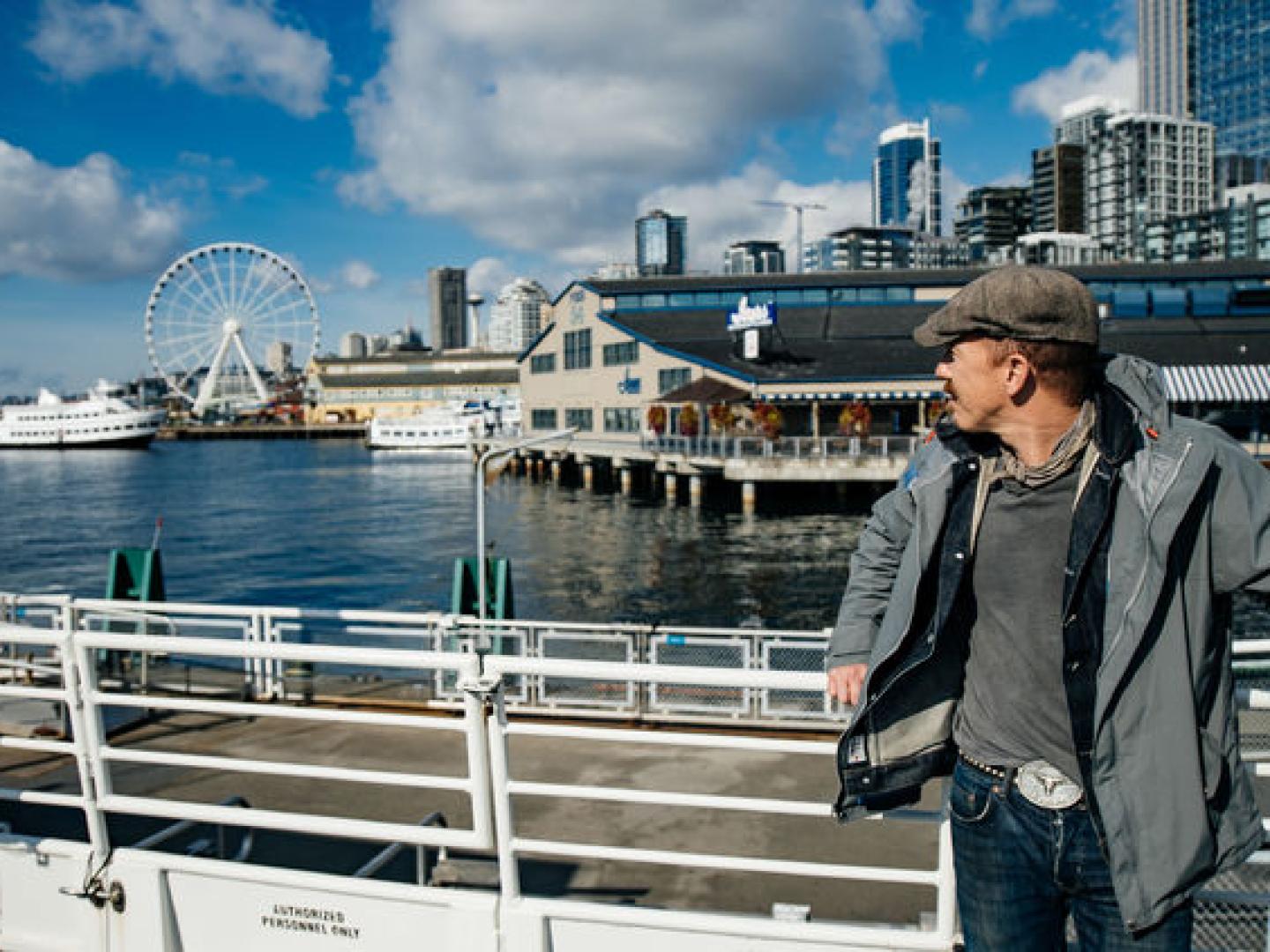 Taking a ferry from dowtown Seattle, Washington