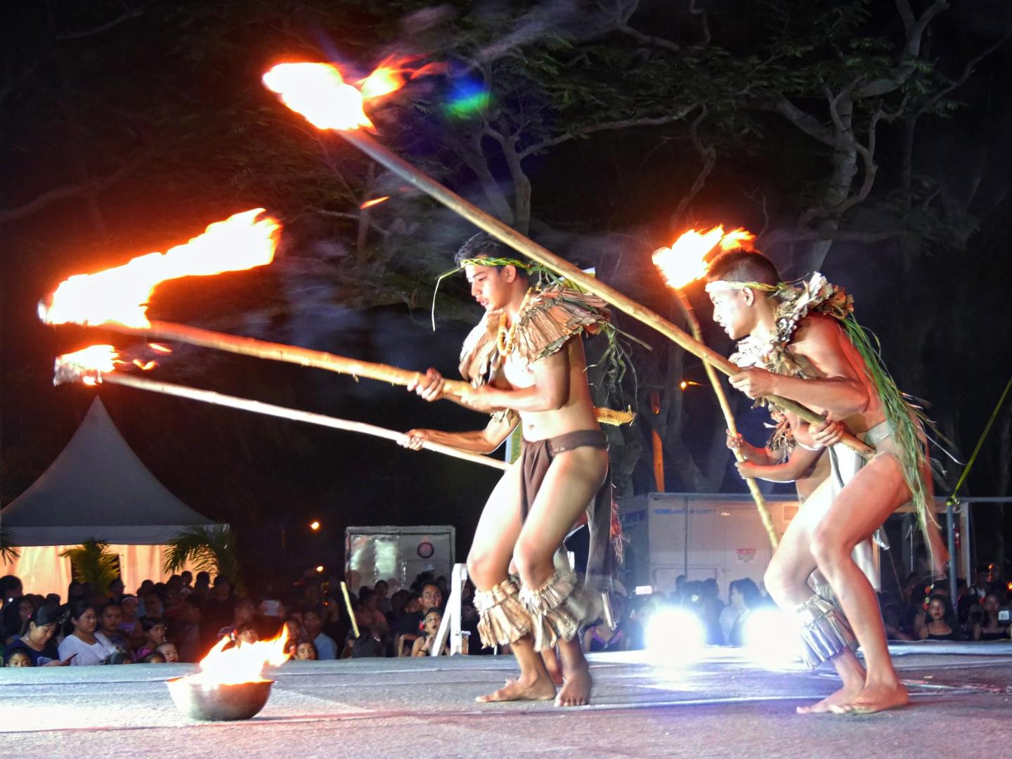 A performance during the Flame Tree Arts Festival in Saipan, Northern Mariana Islands A performance during the Flame Tree Arts Festival in Saipan, Northern Mariana Islands