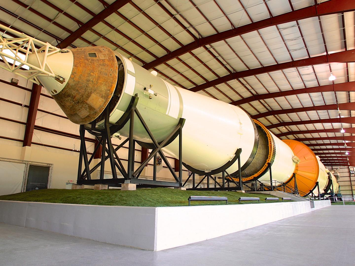 The Saturn V rocket at Space Center Houston in Texas