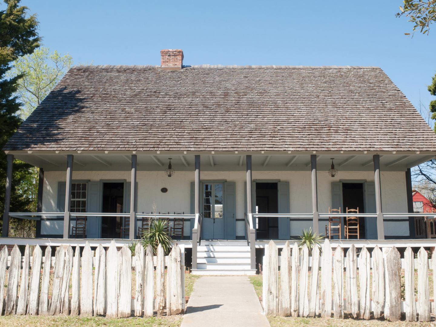 The Historic Broussard House at Vermilionville in Lafayette, Louisiana