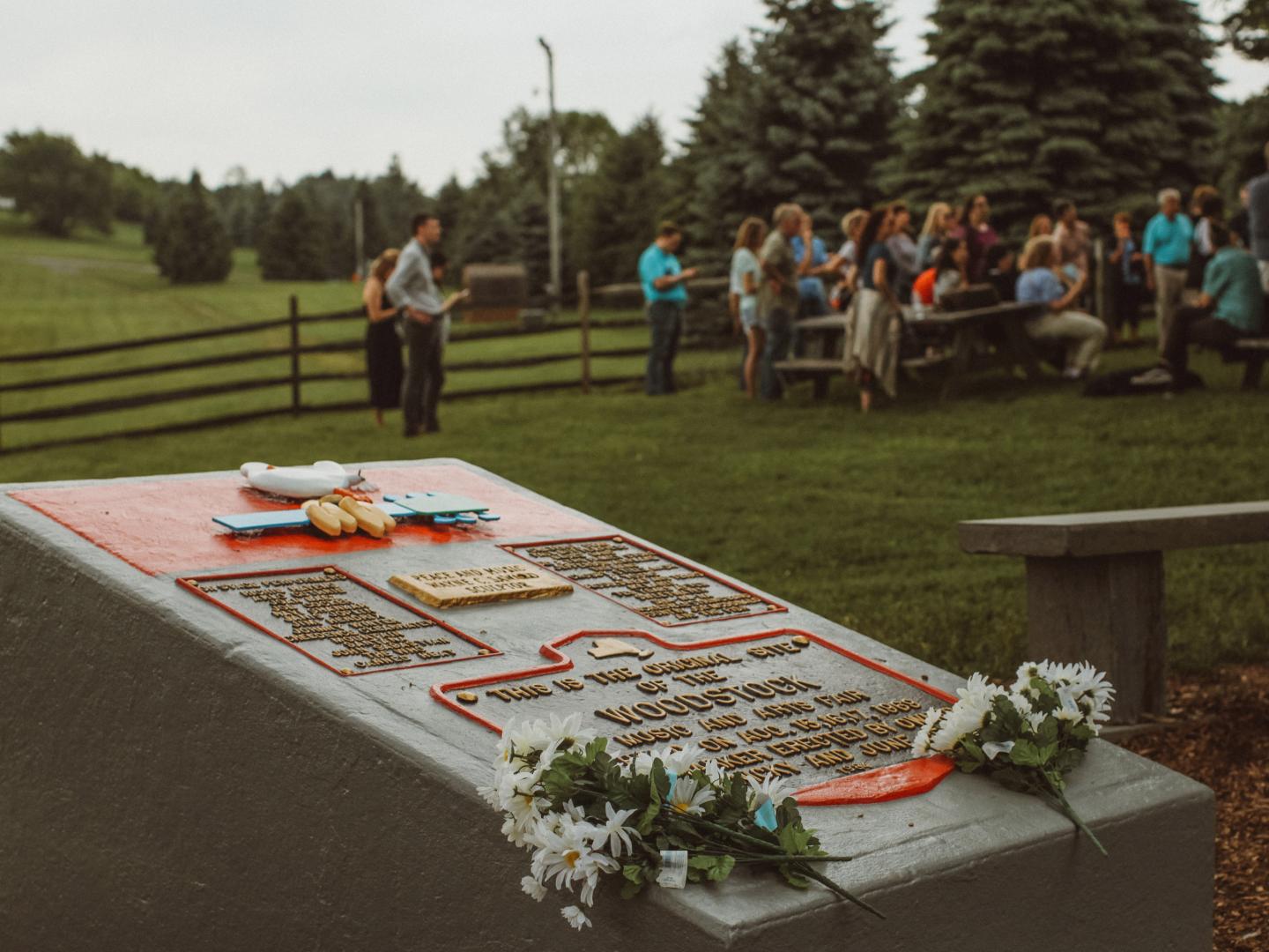 Woodstock monument at Bethel Woods Center for the Arts in New York State