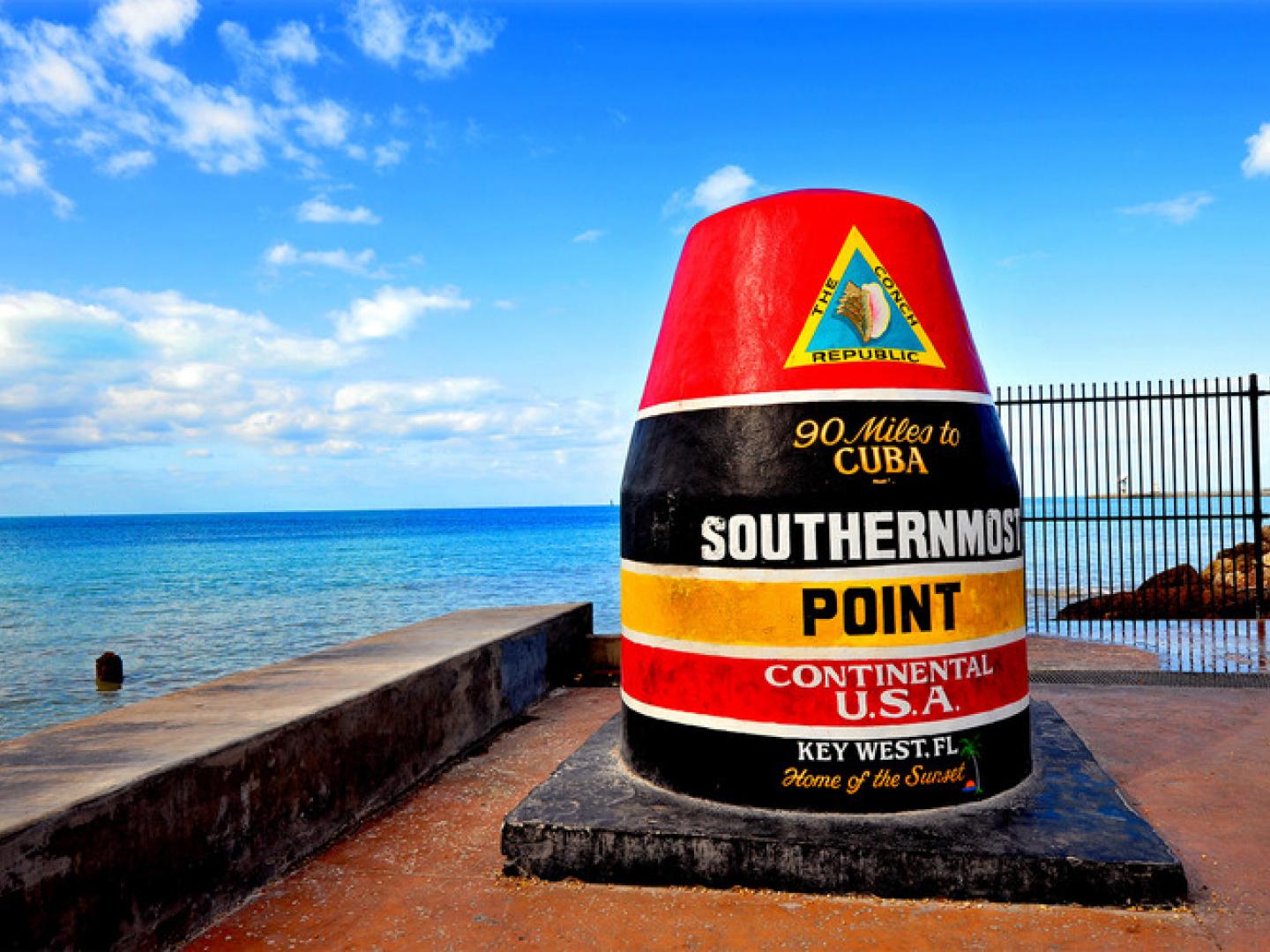 佛羅里達州西礁島最南端浮標