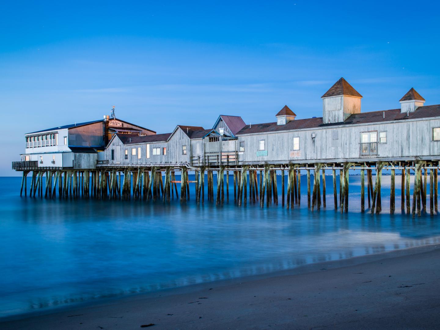 View of the Old Orchard Beach Pier in Maine