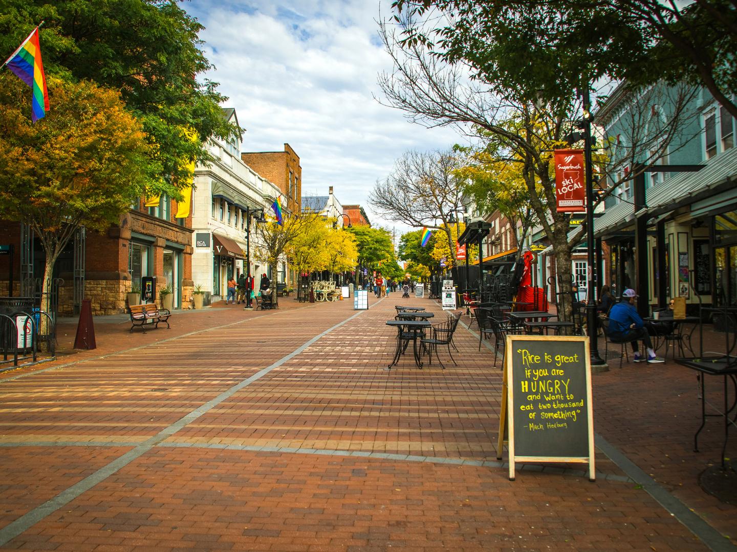 Church Street Marketplace in Burlington, Vermont
